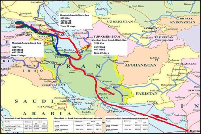 نخستین ترانزیت کالا تحت رویه کارنه تیر الکترونیک در مسیر کریدور شمال-جنوب