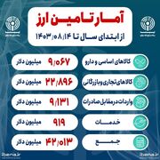 تامین ارز واردات و نیازهای خدماتی به ۴۲ میلیارد دلار رسید